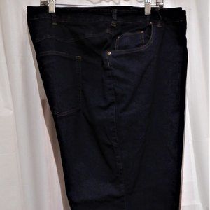 JEANS, PLUS SIZE INDIGO 5 POCKET Size 30 WOMAN WITHIN NWOT Straight Leg